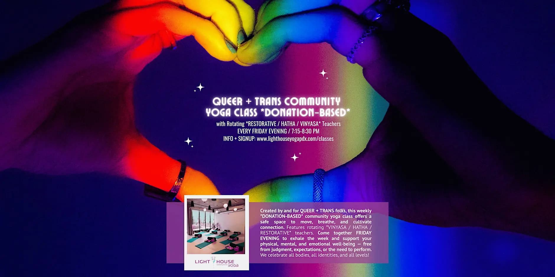 QUEER + TRANS COMMUNITY YOGA CLASS *DONATION-BASED* - 10/23
