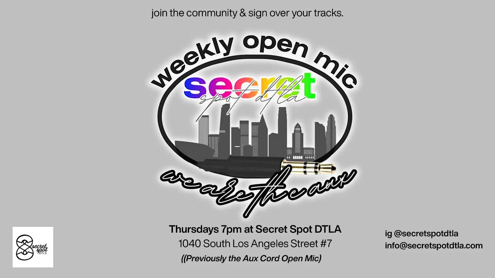Weekly Open Mic Night "We Are The Aux" - 10/22