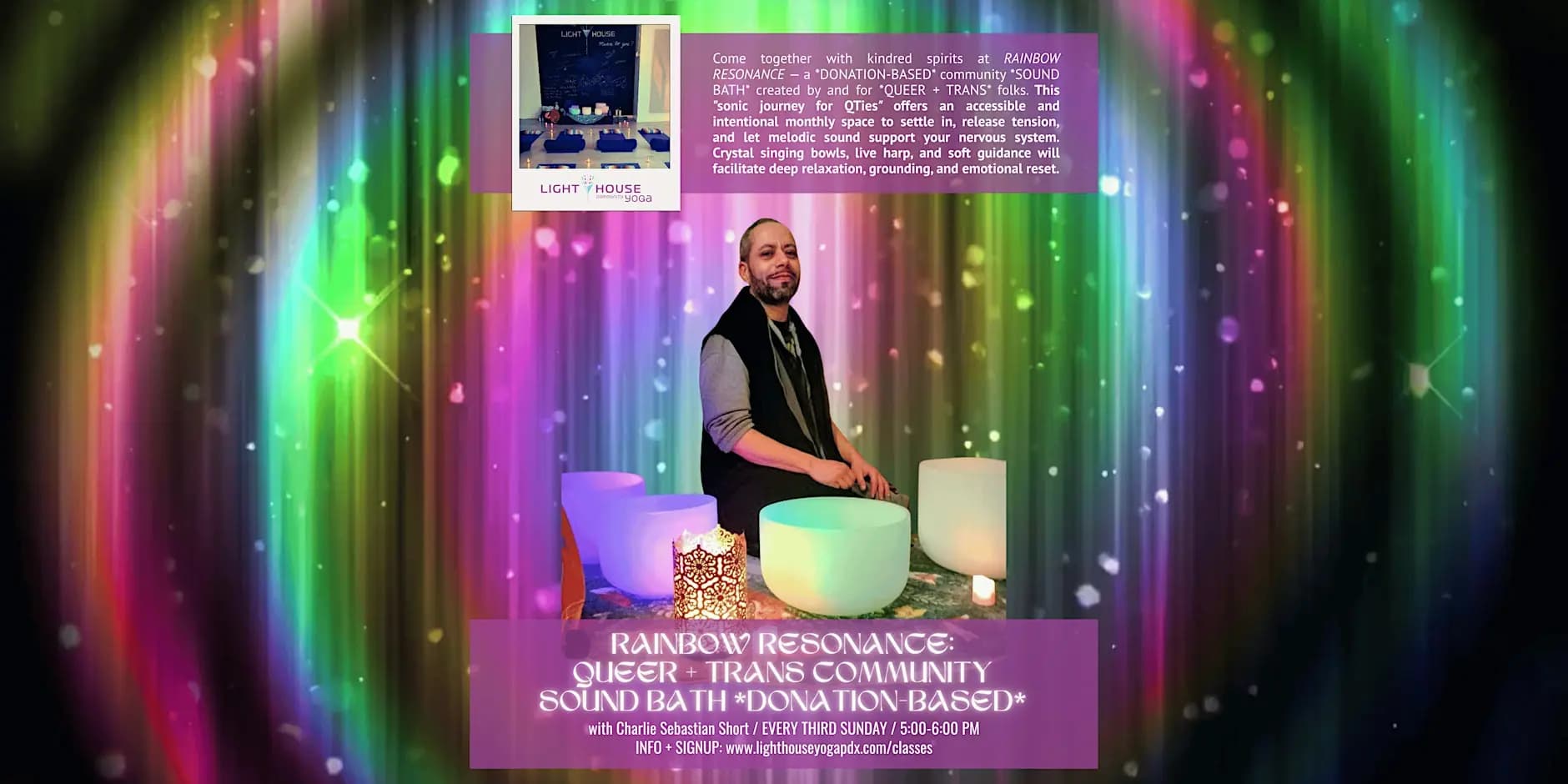 RAINBOW RESONANCE: QUEER + TRANS COMMUNITY SOUND BATH *DONATION-BASED* - 12/20