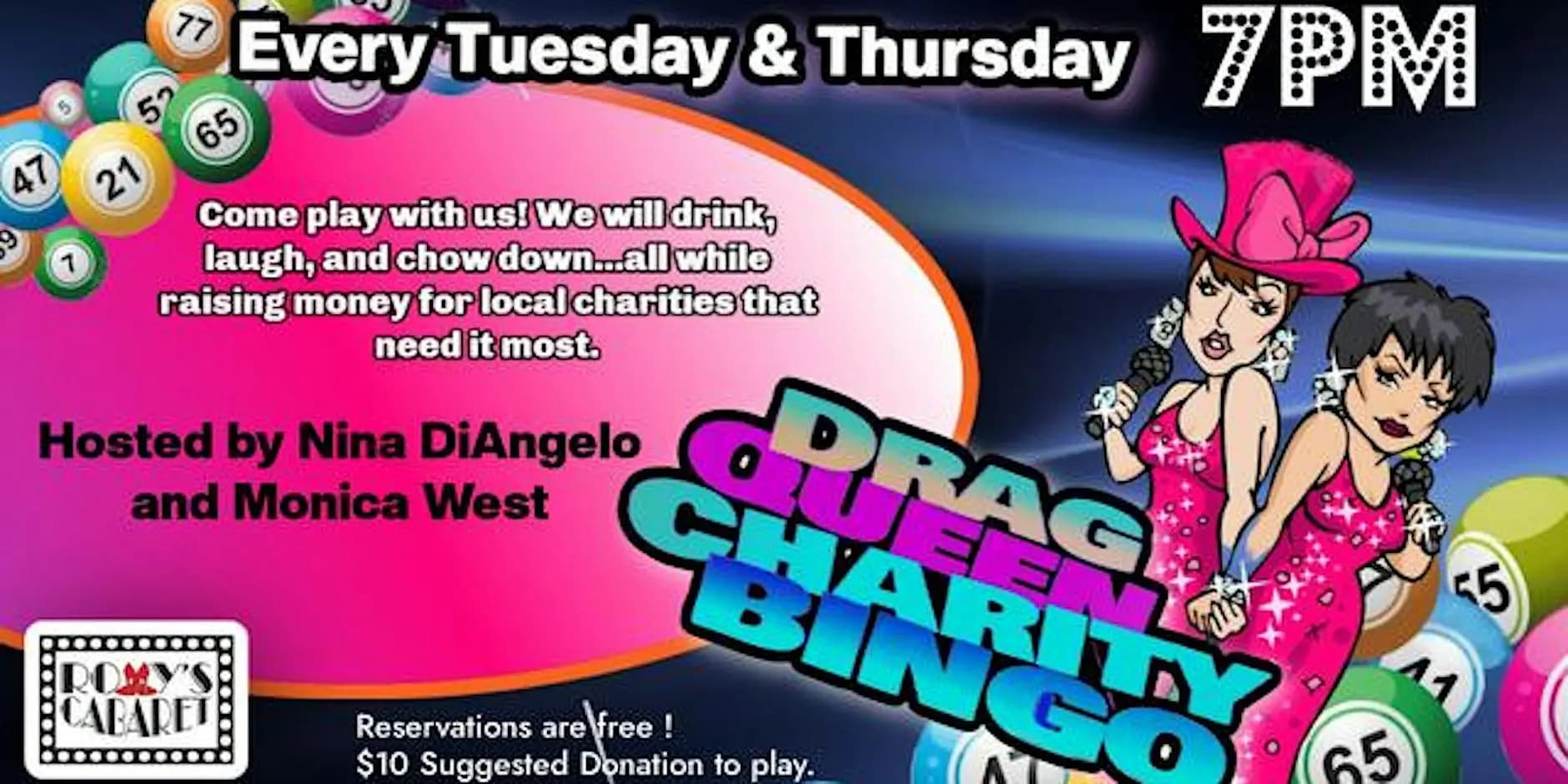 Drag Queen Charity Bingo - 11/03
