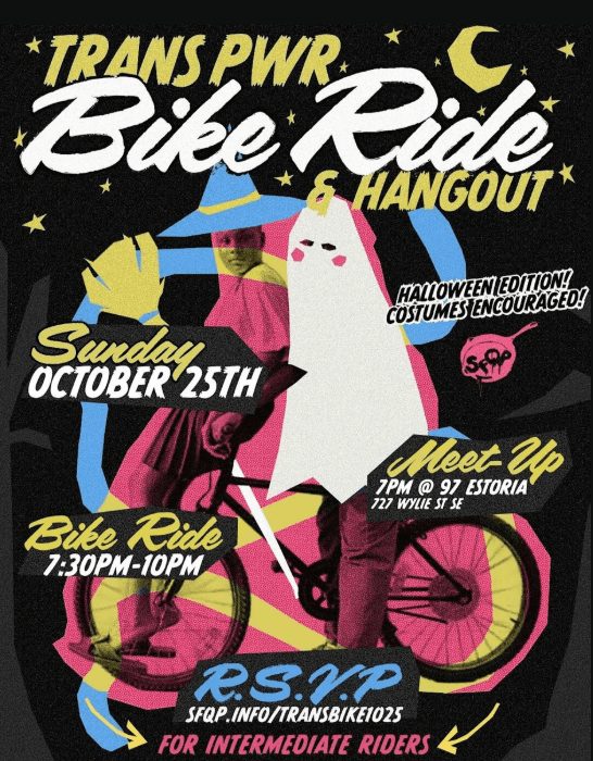 Trans Bike Ride & Hangout: Halloween Edition (Costumes Encouraged)
