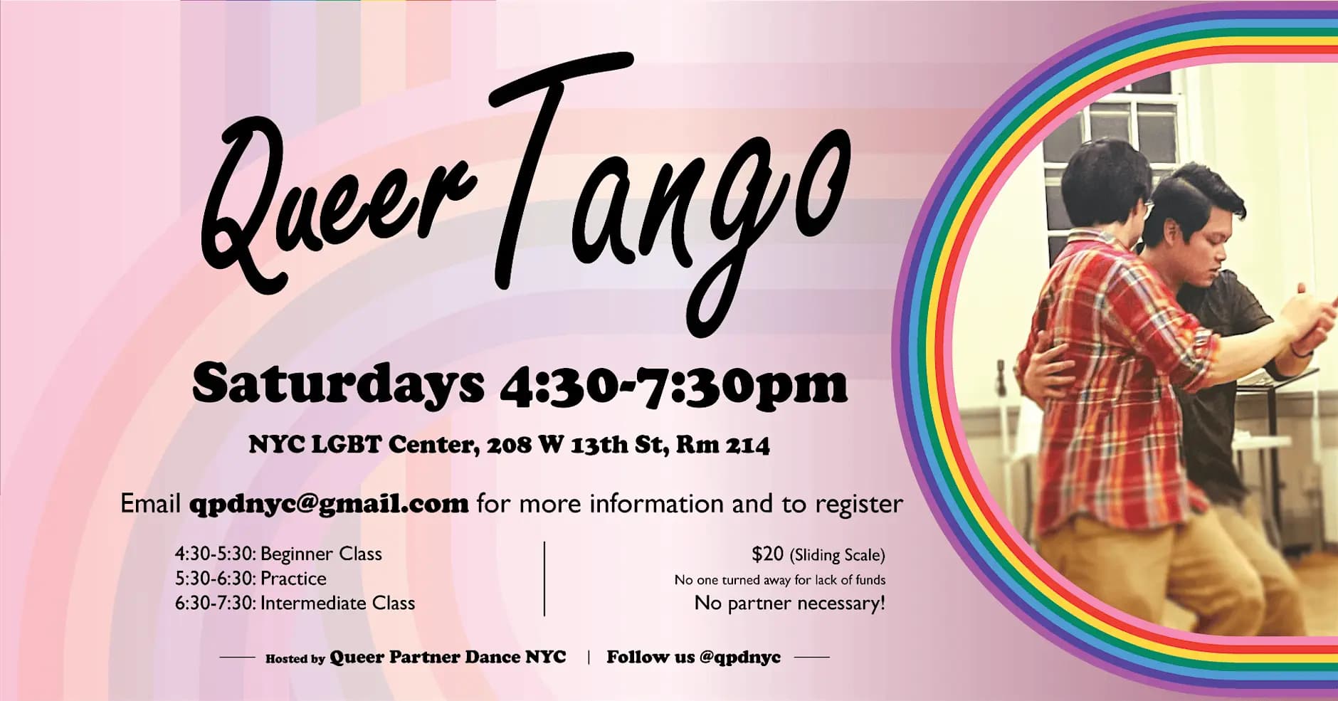 Queer Tango Classes - Saturdays at the LGBT Center - 11/28